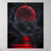 Crimson Eclipse: een duister fantasielandschap Poster (Voorkant)