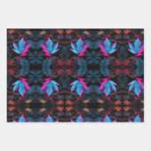 Crimson-Edged Blue – Levendig blad inpakpapier Vel (Voorkant 2)