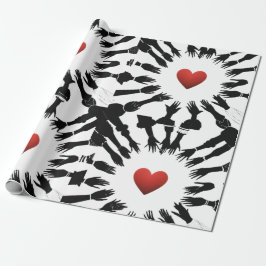 Crimson Eenheid: 🫳 Zwart Rood ♥️ Design" Cadeaupapier