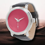 Crimson effen kleur | Klassiek | Elegant | Trendy Horloge<br><div class="desc">Crimson effen kleur | Klassiek | Elegant | Trendy | Stijlvol</div>