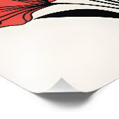 Crimson Elegance: Rode bloemen op wit Foto Afdruk (Hoek)