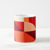 Crimson Ember Geometric Abstract Koffiemok (Center)