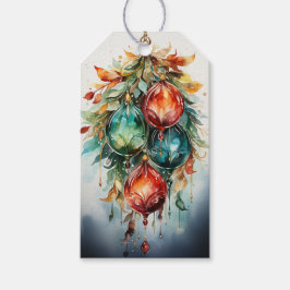 Crimson & Emerald Harmony: Een Fusion Rood & Groen Cadeaulabel