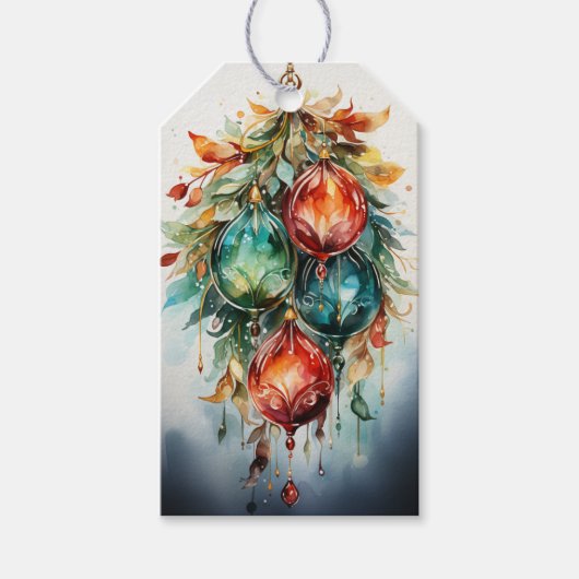 Crimson & Emerald Harmony: Een Fusion Rood & Groen Cadeaulabel (Voorkant)