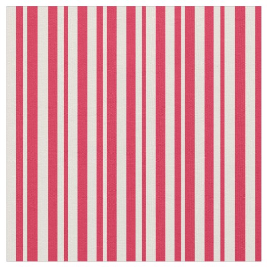 Crimson en Beige Lined/Striped Pattern Stof (Close Up)