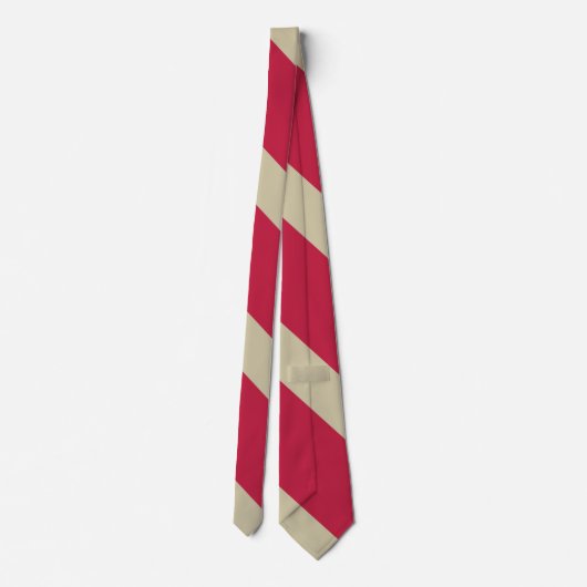 Crimson en Bleek Gold Broad University Stripe Stropdas (Achterkant)