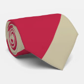 Crimson en Bleke gouden band Stropdas (Opgerold)