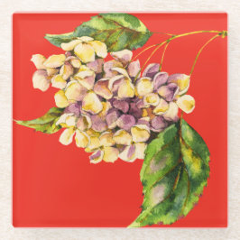 Crimson en Geranium Glass Onderzetter