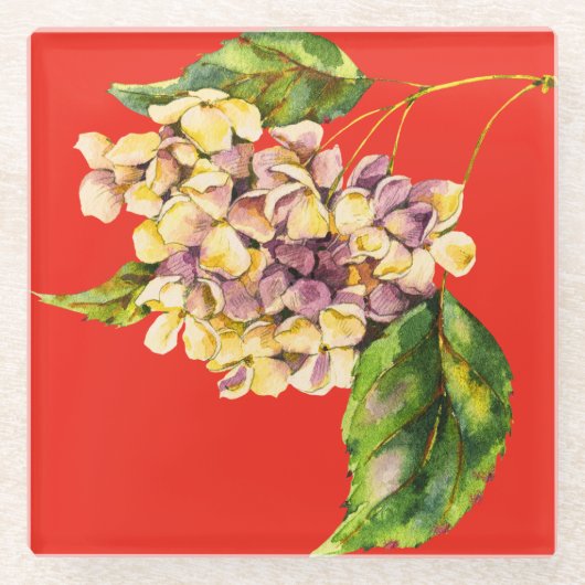 Crimson en Geranium Glass Onderzetter (Voorkant)