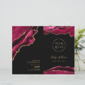 Crimson en Gold Agaat Service Menu Brochure (Staand voorkant)