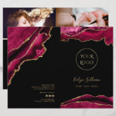 Crimson en Gold Agaat Service Menu Brochure (Voorkant / Achterkant)