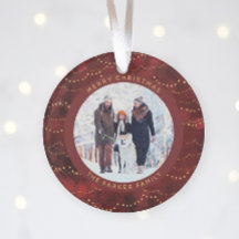 Crimson en Gold Fairy Lights | Twee familiefoto's
