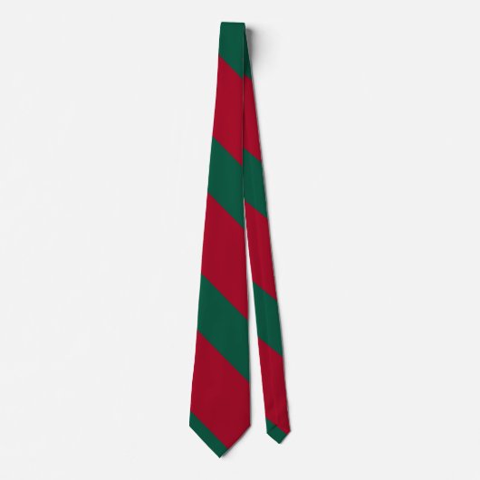 Crimson en Green Broad University Stripe Stropdas (Voorkant)