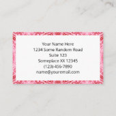 Crimson en roze mandala patroon visitekaartje (Achterkant)