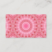 Crimson en roze mandala patroon visitekaartje (Voorkant)