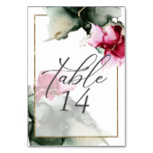 Crimson en Sage Green Waterverf Kaart (Achterkant)