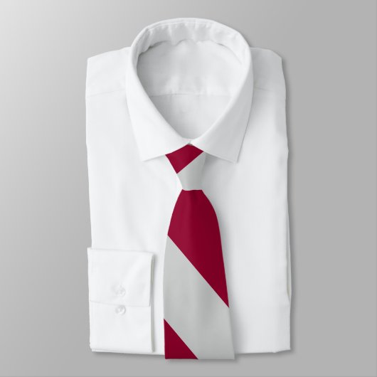 Crimson en Silver Striped Stropdas (Gebonden)