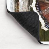 Crimson en White Butterfly Muismat (Hoek)