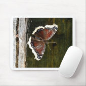 Crimson en White Butterfly Muismat (Met muis)