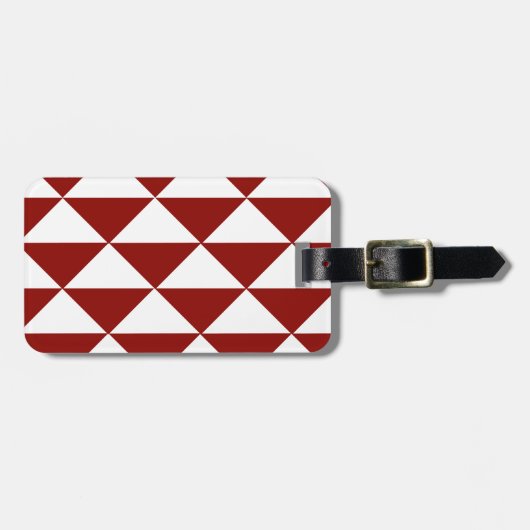 Crimson en White Triangles Bagagelabel (Voorkant horizontaal)
