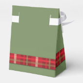 Crimson & Evergreen Kerstbruiloft Bedankdoosjes (Achterkant)