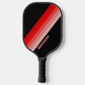 Crimson Fade Gestreept met Naam Pickleball Paddle (Achterkant)