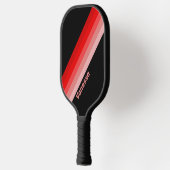Crimson Fade Gestreept met Naam Pickleball Paddle (Links)