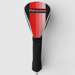 Crimson Fade Pin Gestreept met Naam Golfheadcover