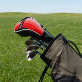 Crimson Fade Pin Gestreept met Naam Golfheadcover (Insitu)