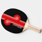 Crimson Fade Stripe Loop met naam Tafeltennisbatje (Zijkant)