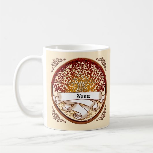 Crimson familiestamboom achternaam koffiemok (Links)