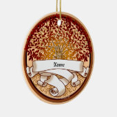 Crimson Family Tree Keramisch Ornament (Rechts)