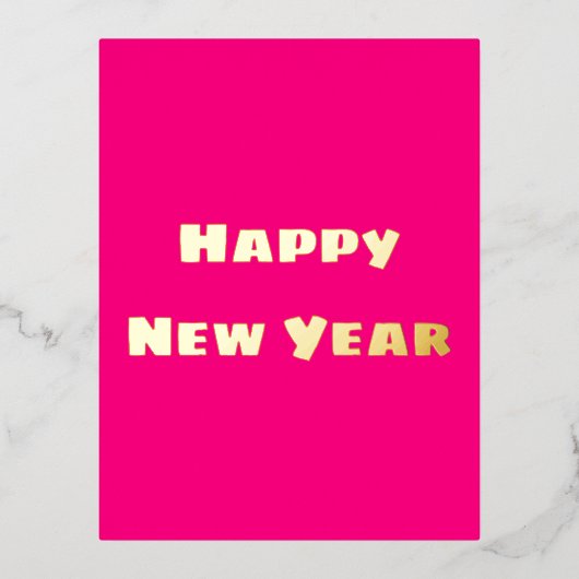 Crimson Festive Happy Nieuwjaar Briefkaart (Voorkant)