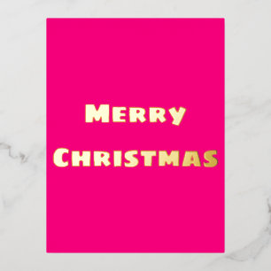 Crimson Festive Merry-kerstBriefkaart Folie Feestdagen Briefkaart