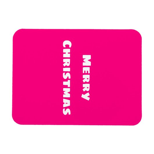 Crimson Festive Merry Kerstmis Magneet (Horizontaal)