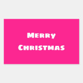 Crimson Festive Merry Kerstmis Rechthoekige Sticker (Voorkant)
