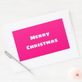 Crimson Festive Merry Kerstmis Rechthoekige Sticker (Envelop)