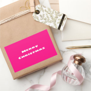 Crimson Festive Merry Kerstmis Rechthoekige Sticker