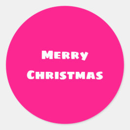 Crimson Festive Merry Kerstmis Ronde Sticker