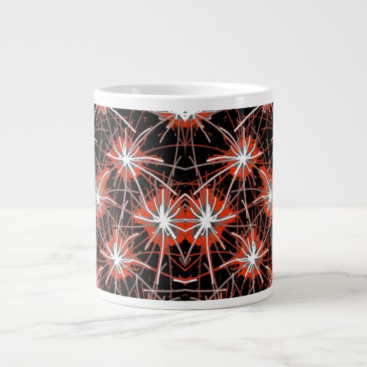 Crimson Fireburst Jumbo Mug Grote Koffiekop (Voorkant)