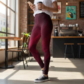 Crimson Flame Abstract Leggings