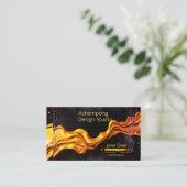 Crimson Flame Gold – Opule Artistic Brand Identity Visitekaartje (Staand voorkant)