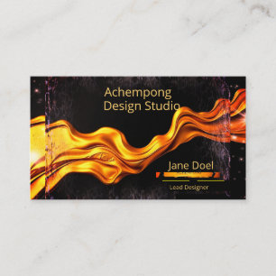 Crimson Flame Goud – Opule Artistieke Merkidentite Visitekaartje