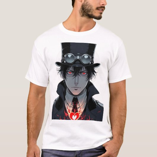 Crimson Flame Top Hat Shirt (Voorkant)