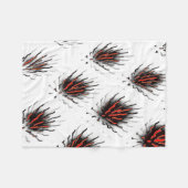 Crimson Flameburst Fleece Blanket Deken (Voorkant (Horizontaal))