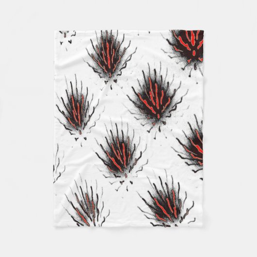 Crimson Flameburst Fleece Blanket Deken (Voorkant)