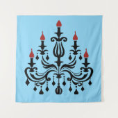 "Crimson Flames & Gothic Grace" Wandkleed (Voorkant)