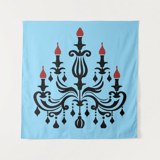 "Crimson Flames & Gothic Grace" Wandkleed (Voorkant)