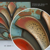 Crimson Flare - Mid Century Modern Keramische Tege Tegeltje