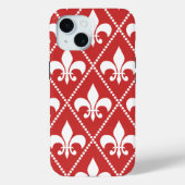 Crimson Fleur de Lis Case-Mate iPhone Case (Achterkant)